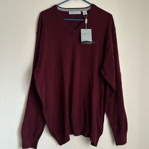 Greg Normal All Season V Neck Sweater XL Bordeaux